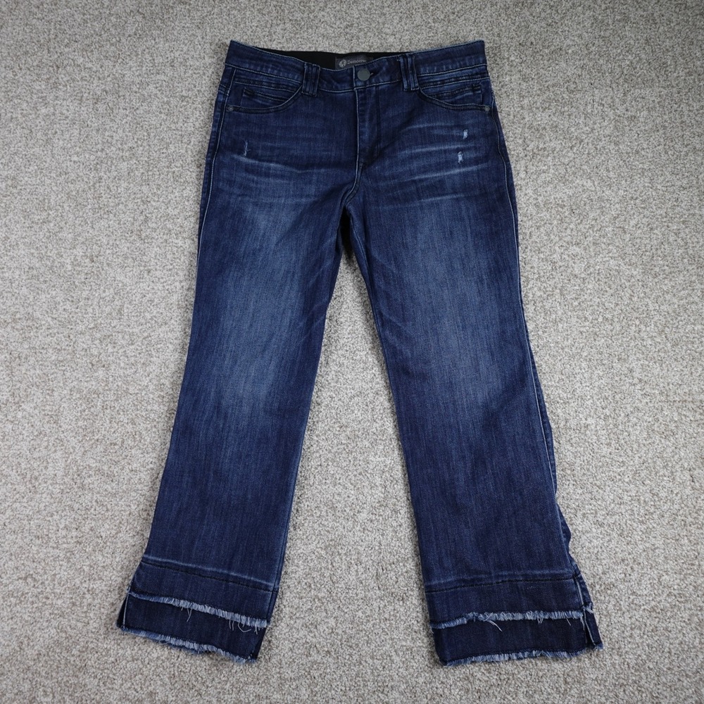 Democracy Ab Technology Mid-Rise Straight Frayed Hem Jeans Size 12 - Picture 2 of 9
